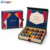 Boîte cadeau en chocolat sur mesure à deux étages, boîte en papier rigide imprimée en couleur, emballage de luxe pour confiserie