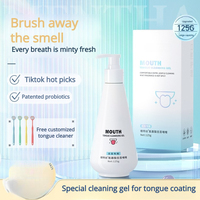 Gel y raspador para limpieza de lengua - Cepillo para lengua que elimina el mal olor, herramienta de limpieza profunda para combatir el mal aliento y refrescar el aliento