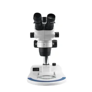 Microscopio binocular con zoom estéreo profesional, microscopio biológico trinocular, precio en venta