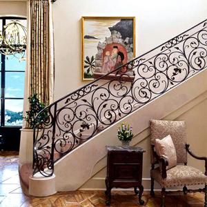 Ringhiere <span class=keywords><strong>per</strong></span> Scale e <span class=keywords><strong>Balconi</strong></span> in Ferro Battuto Stile Mediterraneo Rustico Naturale <span class=keywords><strong>per</strong></span> Interni, Nuovo Design, Bestseller in California - Product Image 2