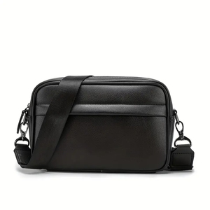 Nouveau Sac Bandoulière Poitrine Imperméable en PU Noir de Créateur, Léger et Polyvalent pour Voyages Quotidien - Product Image 1