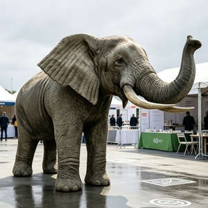 Modèle d'éléphant gonflable personnalisé OEM, décoration animale réaliste pour le carnaval - Product Image 1