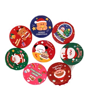 Wholesale Cartoon Christmas Mirror Cute Mini Round Mirror Portable Makeup Mirror Creative Christmas Gift