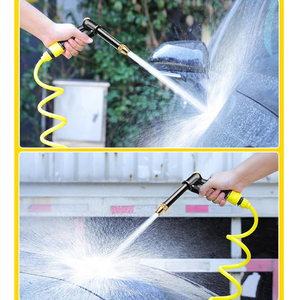 Tubo de <span class=keywords><strong>manguera</strong></span> de jardín con pistola rociadora presurizada de 3 funciones <span class=keywords><strong>Manguera</strong></span> de agua flexible antitorceduras de EVA expandible con conector rápido de 3/8'' - Product Image 2