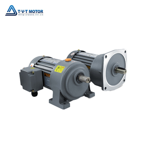 Nhỏ <span class=keywords><strong>3</strong></span> giai đoạn AC ngang dọc động cơ cảm ứng 50Hz 1400 vòng/phút động cơ điện với bánh răng giảm tốc - Product Image 1