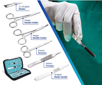 Les étudiants en médecine à faible quantité minimale de commande utilisent un kit complet de pratique de suture