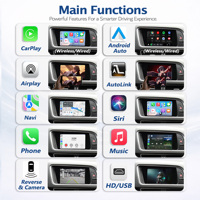 Écran vidéo Android pour voiture sans fil Apple CarPlay Android Auto Audi A1/A3/A4/A5/A6/A8/Q2/Q3/Q5/Q7/S4/S5/MMI/MIB 1 an