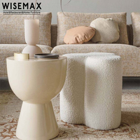 WISEMAX MÖBEL Großhandel Moderne Wohnzimmermöbel Stoffsessel Kleiner Runder Ottoman-Hocker Sofa-Eckstuhl Schminktisch-Stuhl