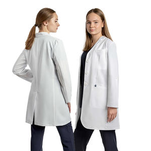 Bata de laboratorio médico ajustada con logotipo personalizado para mujer uniforme de médicos alto personalizado Spandex de moda para uso hospitalario - Product Image 5