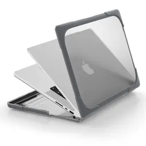 Housse de protection pour ordinateur portable en TPU pour MacBook Pro 16 pouces 2021 2023 avec béquille