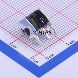 TC-1102N-C-QL-B Tactile Switch Bent Lead Through Hole,6x6mm Switch Single Pole Single Throw Round Button 2.6N Right Angle Insert - Product Image 2