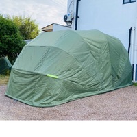 Toldo para Motocicleta de Alta Calidad, en Oferta, Azul, Impermeable, de Tela de Poliéster, con Estructura de Acero Inoxidable Resistente a la Corrosión, para Exteriores
