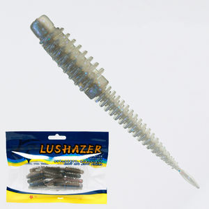 Personnalisé 10pcs PVC Nager En Plastique Pêche En Eau Salée Bia Appât Ver Fileté Pintail Aile Appât Souple 65mm 75mm 85mm Appât Souple Ver Souple - Product Image 6