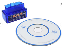 Escáner de Diagnóstico OBDII V2.1 para Automóviles, Detector de Fallas, Funciona con Batería, Plástico ABS, Lector de Códigos OBD ELM327