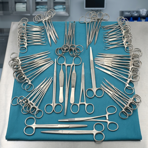 Ensemble d'instruments chirurgicaux vétérinaires réutilisables en acier inoxydable : ciseaux, pinces, hémostatiques pour la chirurgie animale - Product Image 6