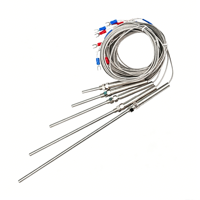 Sensor de Temperatura RTD Pt100, Termopar Industrial Tipo K con Aislamiento Mineral, Sonda Industrial de Acero Inoxidable 1200°C