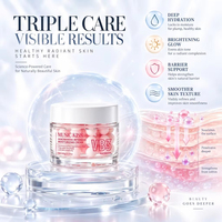Crème Visage OEM Personnalisée 60g Perles de Vitamine B3 Roses Éclaircissante Anti-Taches et Améliorant l'Élasticité pour Soins de la Peau