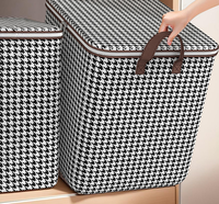 Boîte de rangement pour vêtements en tissu non tissé pliable de grande capacité, rectangulaire, 110L, anti-poussière, lavable, panier à linge / sacs