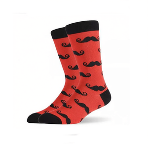 Calzini da Uomo a Metà Polpaccio con Design Biglietto da Visita Rosso, Taglia 40-45, Calzini Casual alla Moda - Product Image 1