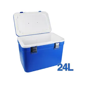 Camping portátil vermelho/bule 24L 72h PP EPS caixa do refrigerador do gelo para o piquenique ao ar livre de gelo