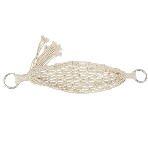 with 2 Hooks Handwoven Cotton Basket Storage for Produce  Hanging Fruit Hammock Under Cabinet Macrame Fruit Hammock