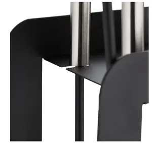 El Juego de Herramientas de <span class=keywords><strong>chimenea</strong></span> de hierro forjado de 4 piezas incluye pinzas antiguas de póquer de <span class=keywords><strong>chimenea</strong></span>, accesorios de soporte de cepillo de pala, juego negro - Product Image 5