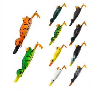 Double Propeller Duck Soft Lure 22.5g 12cm Fish Swim with Lead Hook for Bass Fishing Lures PVC Trout Saltwater Fishing Bait