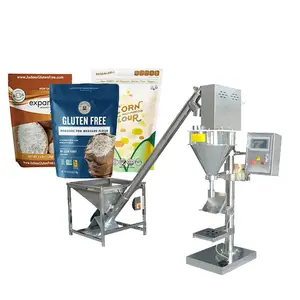Empaquetadora comercial de leche en polvo de soja con harina de arroz picante de 3kg con alimentador de tornillo