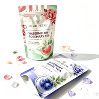 Emballage plat laminé imprimé personnalisé, sachet scellé sur 3 côtés, sac en plastique pour aliments secs, 3g 7g, sacs en mylar avec fermeture à glissière