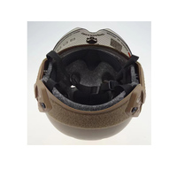 Casque tactique durable FAST BJ avec visière en verre, casque de sécurité ABS anti-choc pour entraînement, sécurité, et accessoires de cinéma et de télévision