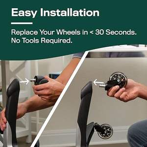 Offre Spéciale 75mm 2.5 pouces 3 pouces 4 pouces noir Pu polyuréthane pivotant chaise de bureau roulettes - Product Image 5