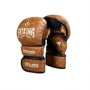 Guantes de Boxeo MMA de Microfibra con Palma Abierta, Nivel UFC, para <span class=keywords><strong>Muay</strong></span> Thai, Kickboxing, Sanda, Entrenamiento con Saco, Tallas S M L XL - Product Image 5