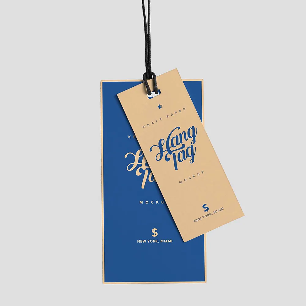 Logo personalizzato Prodotti di Vendita Al Dettaglio di Imballaggio Etichetta Hang Tag Altalena Carta Hangtag Per L'indumento Abbigliamento