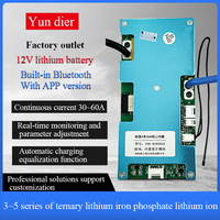 Sistema de Gestión de Baterías de Litio YDE 60A 100A 150A 200A 450A Pico LFP NMC Smart BMS 3S 4S 12V con UART y BT Integrado
