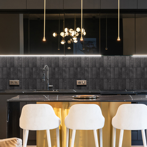 New Upgraded Trend Stacked Peel and <strong>Stick</strong> <strong>Tiles</strong> for Bathroom Do It Yourself Self Adhesive <strong>Black</strong> Matt Surface Vinyl <strong>Tile</strong> - Product Image 6