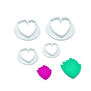 Lixsun 4 pièces/ensemble <span class=keywords><strong>pivoine</strong></span> fleurs Cutter Embosser Fondant outils gâteau Sugarcraft décoration piston Cutter ensembles timbre moule - Product Image 2