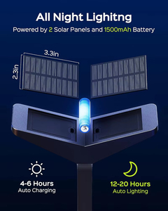 Lampe solaire LED rétro VANTONE pour jardin, cour, petite maison de style palais, extérieur, avec indice de protection IP65 - Product Image 4