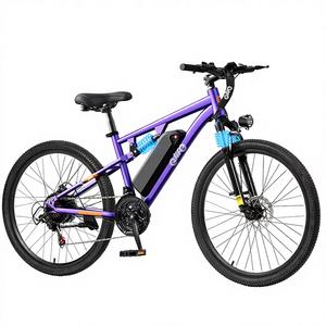 Vélo de montagne électrique HILAND, frein à disque mécanique à câble de style américain, dérailleur arrière 7 vitesses, acier à haute teneur en carbone, lithium - Product Image 2