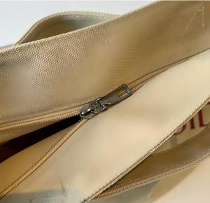 Sac fourre-tout en coton réutilisable pour les courses et les voyages, personnalisé, écologique, avec logo personnalisé, poche zippée à longue poignée, grande capacité - Product Image 5