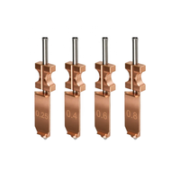 Kit Nozzle Ad5x yang ditingkatkan 0.25mm 0.4mm 0.6mm 0.8mm untuk Printer 3D Flashforge AD5X