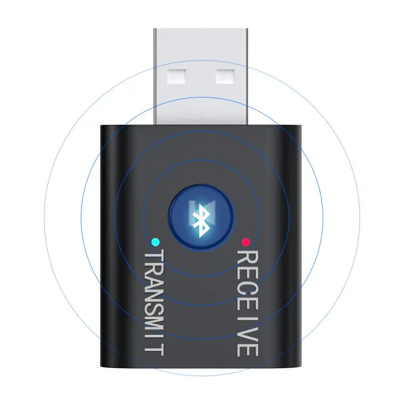 USB Bluetooth 5.0 ricevitore trasmettitore 2 in 1 adattatore Audio Wireless per auto RX + TX 3.5mm Aux Kit altoparlante auricolare ricevitore Wireless
