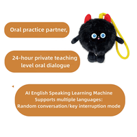Macchina Educativa AI in Peluche per l'Apprendimento della Lingua Inglese, Giocattolo Educativo Multilingue Portatile per Bambini con Bluetooth e Chat Vocale