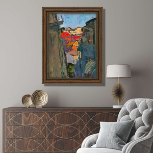 Riproduzione del Dipinto Originale 'La Piccola Casa Bianca' di Zhang Liping, Arte Decorativa per Soggiorno e Camera da Letto - Product Image 4