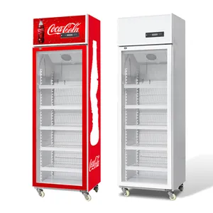 Frigorífico com display comercial, refrigerador único duplo três portas de vidro para cerveja refrigerar bebidas