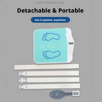 Balance de pesée et de mesure de hauteur à ultrasons de haute précision BYH07T en plastique ABS et alliage d'aluminium, avec fonction de stockage détachable et diffusion vocale