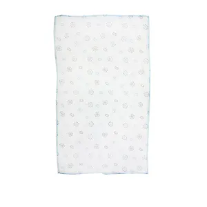 Vente en gros de luxe Serviettes de bain bio en gaze de coton pur Serviettes de bain bébé Motif animal