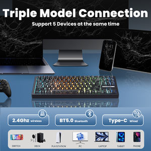 <span class=keywords><strong>Teclado</strong></span> Mecánico Zornher ZH870 de 88 Teclas, Diseño Telaraña Negra, OEM/ODM, Inalámbrico, Tres Modos, Interruptores y Teclas Personalizables - Product Image 3