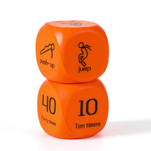 2 dés de fitness à 6 faces en PU gravés sur le thème de l'alphabet pour les jeux de sport de groupe, y compris les pompes - Product Image 5