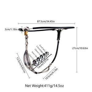 Ceinture de chasteté réglable en acier inoxydable, noir et rose, culotte invisible, dispositif verrouillable, sous-vêtements bondage, slips 100% jouets sexuels - Product Image 2
