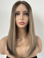 Perruque casher prête à être expédiée, 100 % cheveux humains Remy, dentelle transparente HD, sans colle, ligne de cheveux naturelle, pour la perte de cheveux